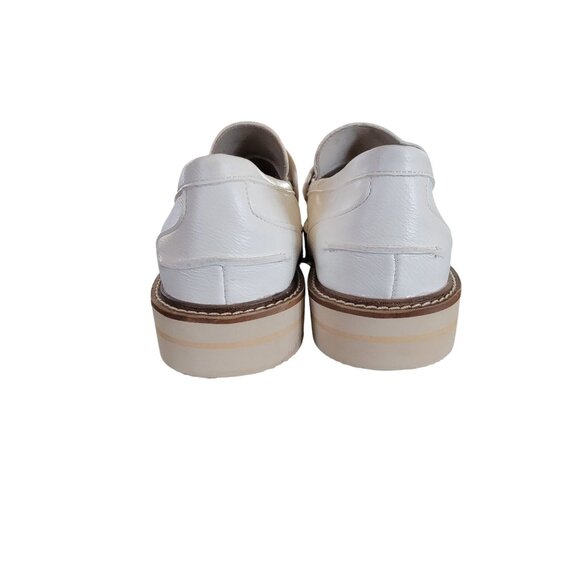 Anne Klein White Leather Penny Loafers Womens Size 10 Cushioned Sole Stylish Eve - Picture 6 of 7